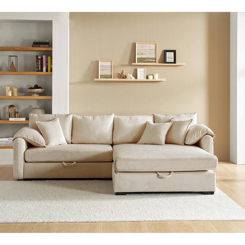Cesare Modern 2-Piece Reversible Cushions Sectional with Storage by HULALA HOME