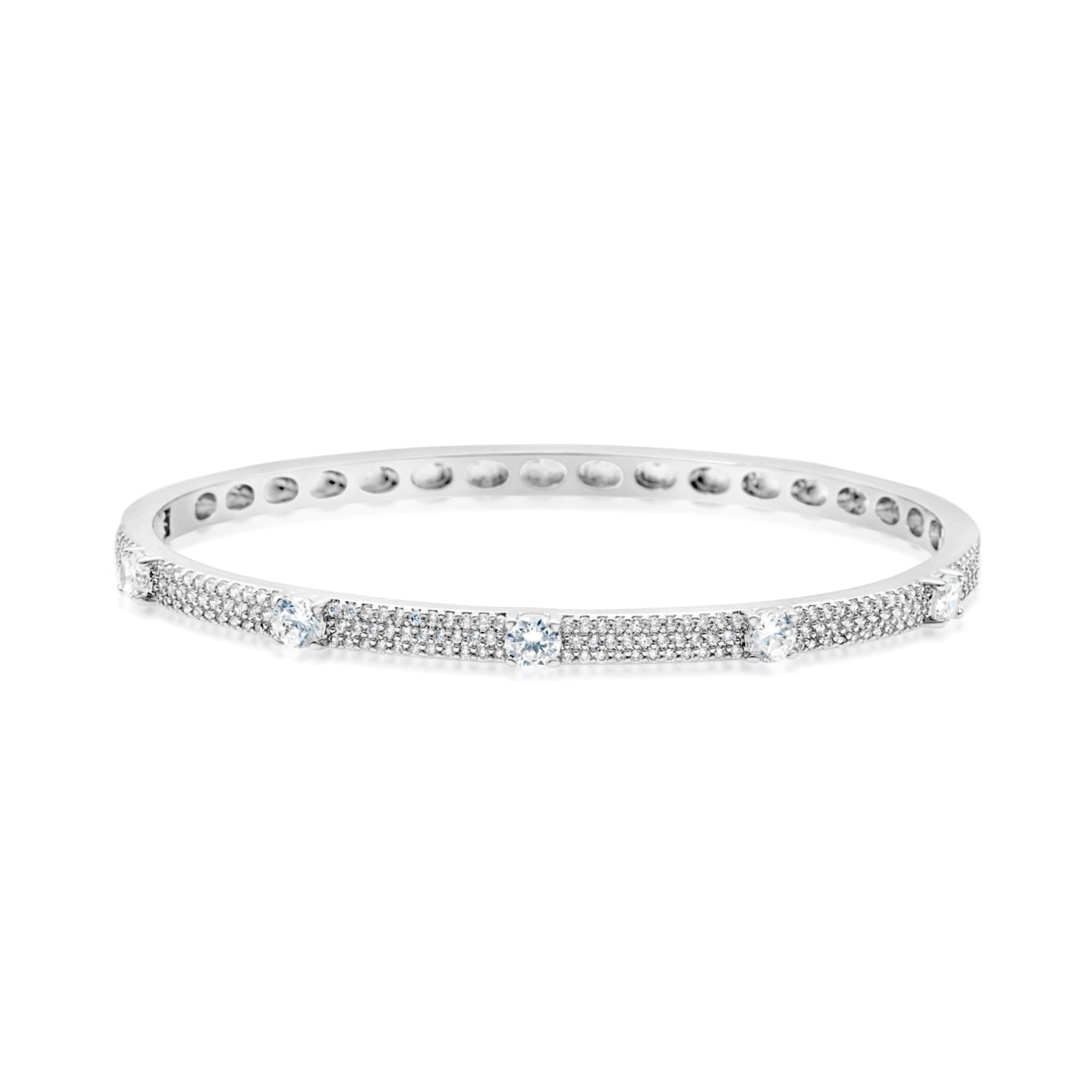 SHYMI Slim Pave Round Stone Bangle