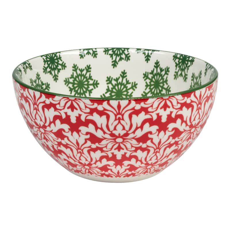 Certified International Winter Medley 30 oz. All Purpose Bowls, Set of 6 Assorted Designs - 30 oz.