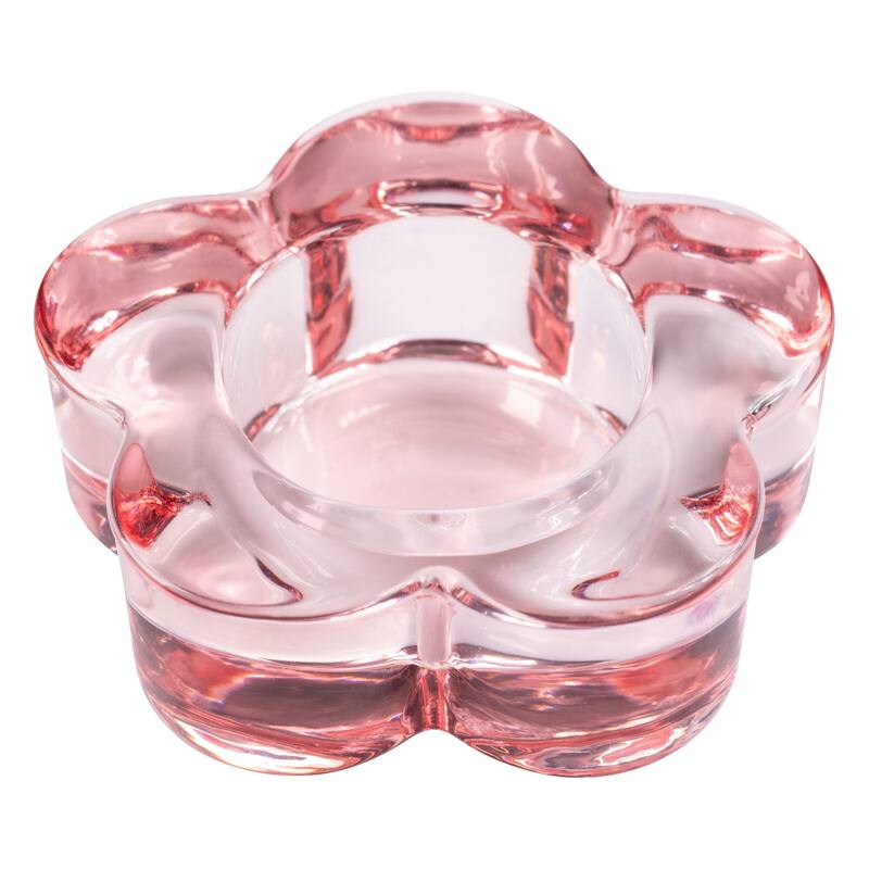 Glass Flower Tealight Holder