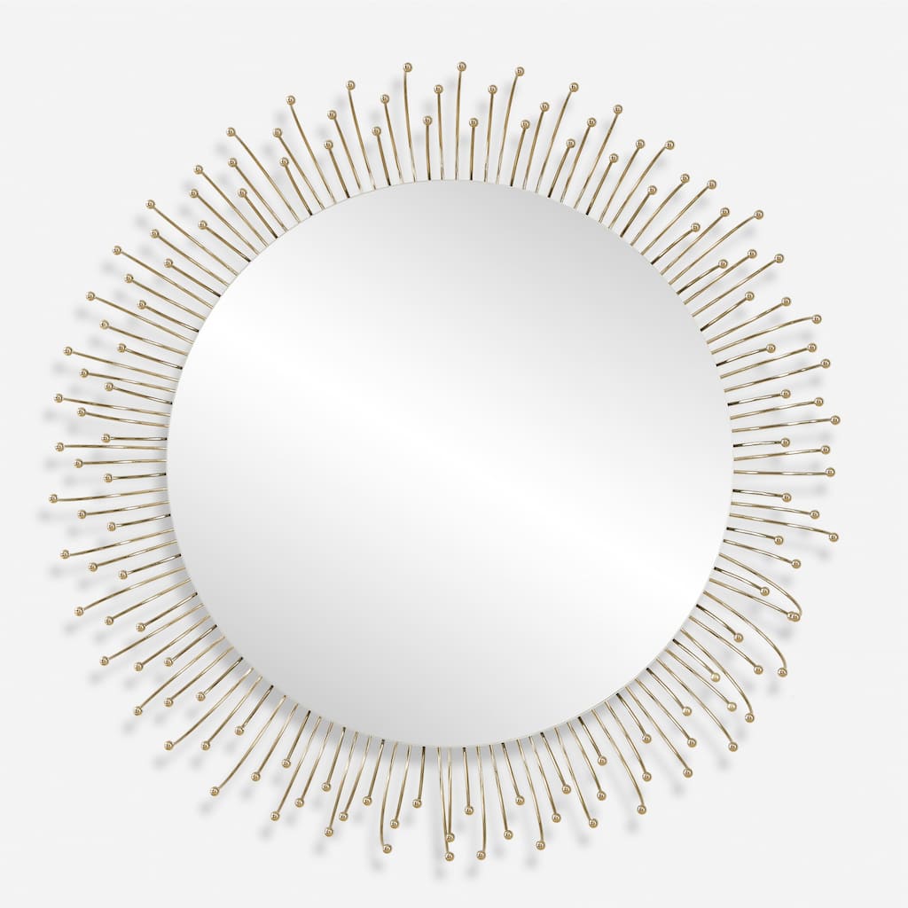 Uttermost 09985 Aga 31" Diameter Circular Framed Bathroom Mirror