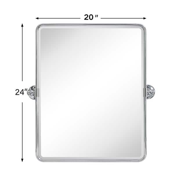 dimension image slide 19 of 25, TEHOME Woodvale Rectangle Vertical Metal Wall Mirrors