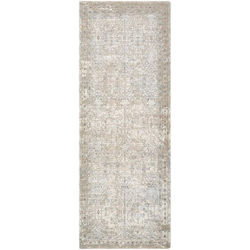 Livabliss Poetry Traditional Area Rug - Cream - 2'7" x 10'