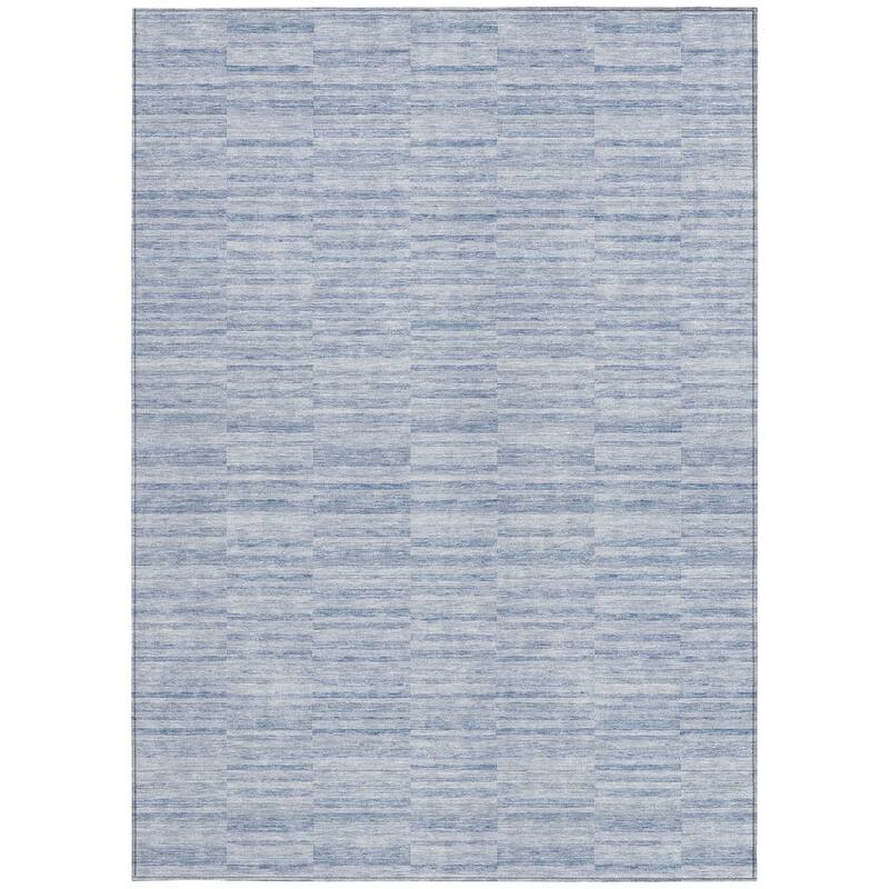 HomeRoots Striped Transitional Rectangle Outdoor Rug
