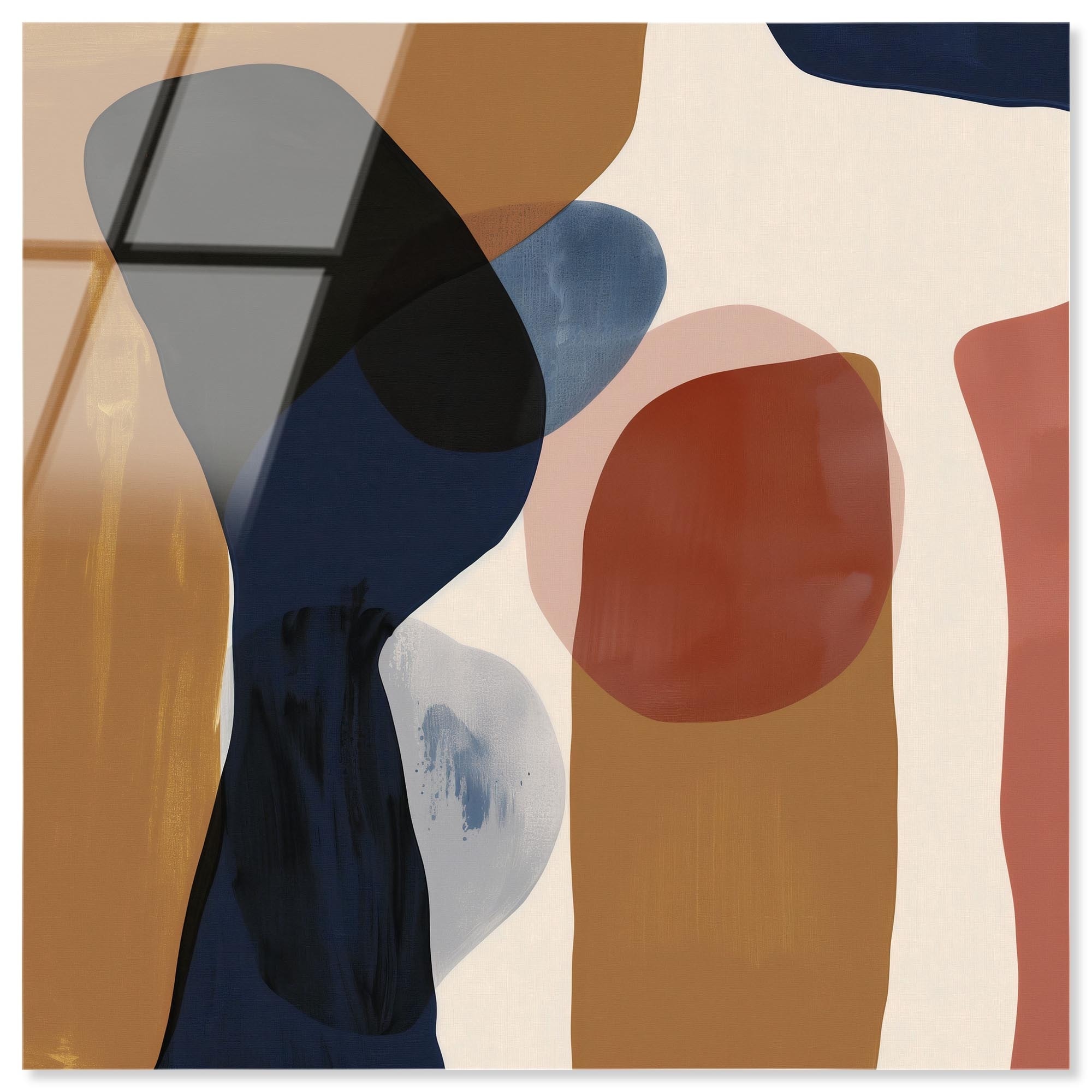 Ochre Overlap III Modern Boho Wall Art Acrylic Print by Art Remedy