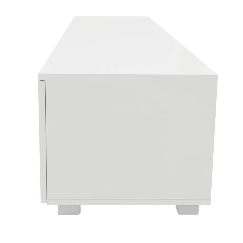 63" Modern TV Stand with Open Shelves & Cabinets for TVs Up to 70"