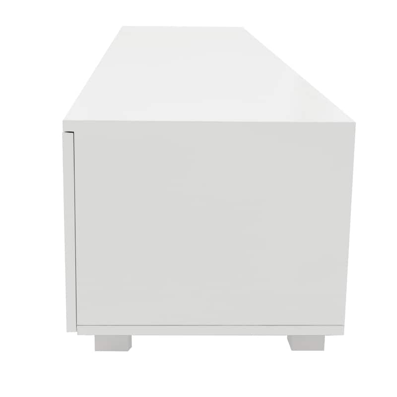 Modern Style 62.99" TV Stand with Open Shelves and 2 Storage Cabinet for TVs Up to 70"