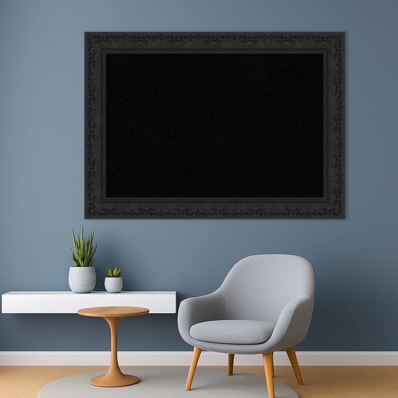 Luxe Black Framed Cork Board - Bulletin Board, Organization Board, Pin Board