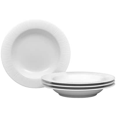 Noritake Conifere Set Of 4 Rim Soup Bowls, 9", 12 Oz.
