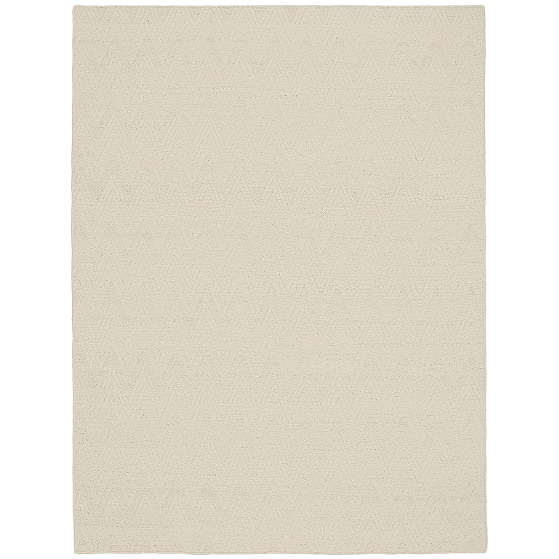 DKNY Pure Purl Modern Chevron Indoor Rug - Ivory - 5'3" x 7'3"