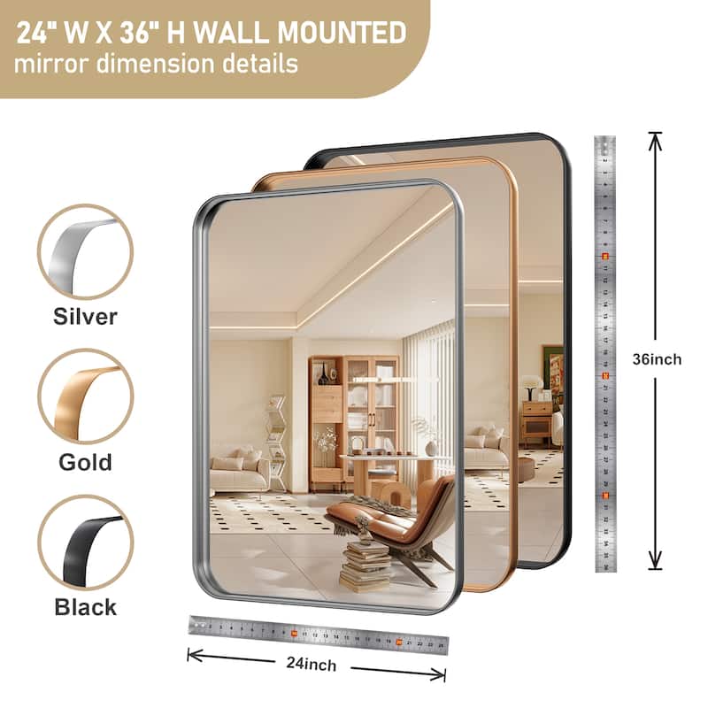 Modern Wall Mirrors Bathroom Mirrors Vanity Mirrors with Iron Framed for Multi Scenes(1 Piece)