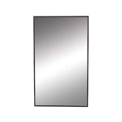 Wood Room Wall Mirror with Thin Minimalistic Frame - Black, White or Gold - Roche River Decor