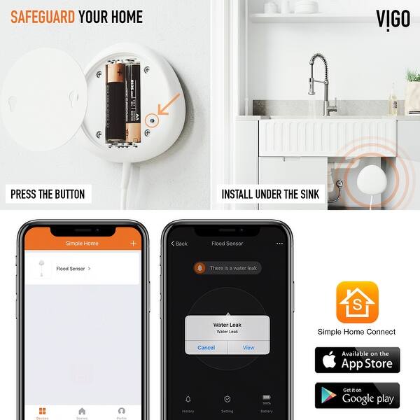 Shop Vigo Edison Pull Down Spray Kitchen Faucet With Floodsensetm Technology Overstock 31140179