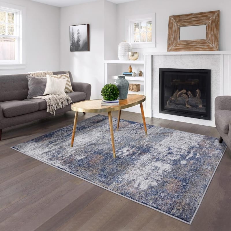 Luxe Weavers Hampstead Collection 941 Multi 8x10 Modern Area Rug - 8' x 10'/Surplus