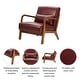 preview thumbnail 26 of 107, Glitzhome Set of 2 30.75"H Mid-Century Modern PU Leather Accent Armchairs with Rubberwood Frame - 25.75"L x 33.75"W x 30.75"H