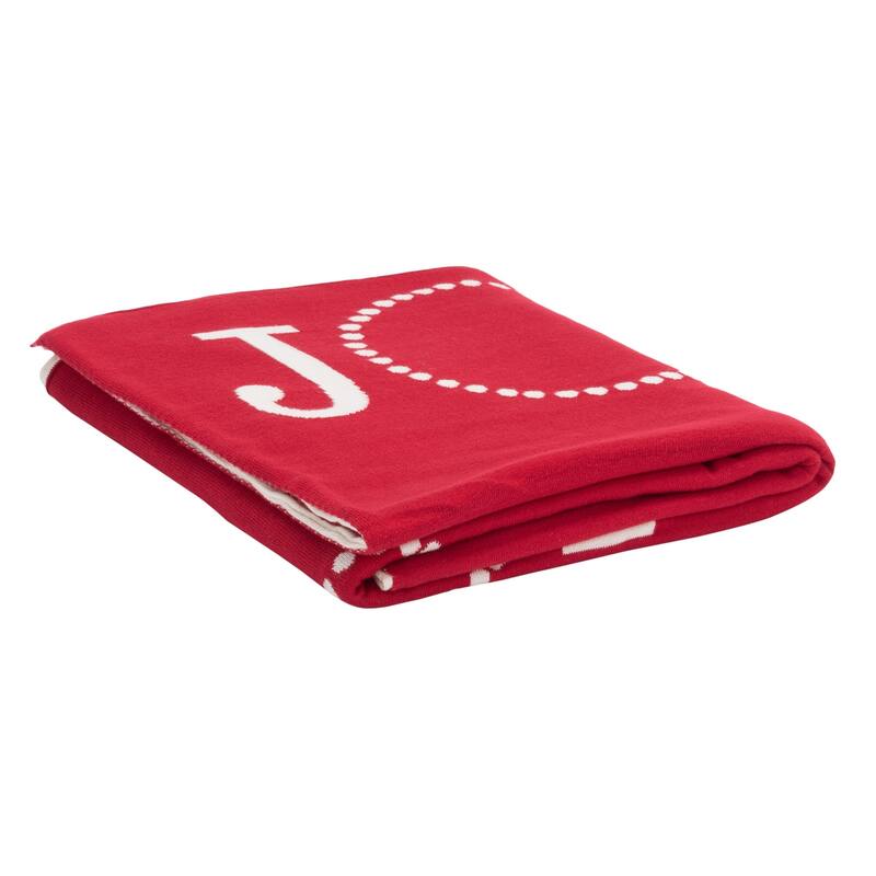 SAFAVIEH Holiday Joy To The World Red/White 50 x 60-inch Throw Blanket