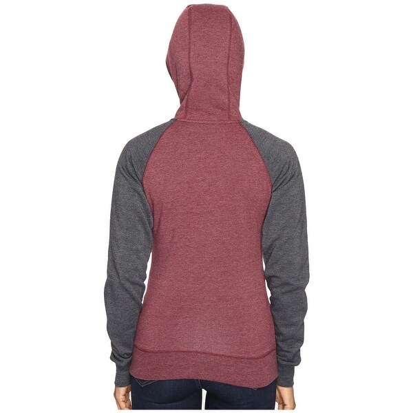 deep garnet red north face hoodie