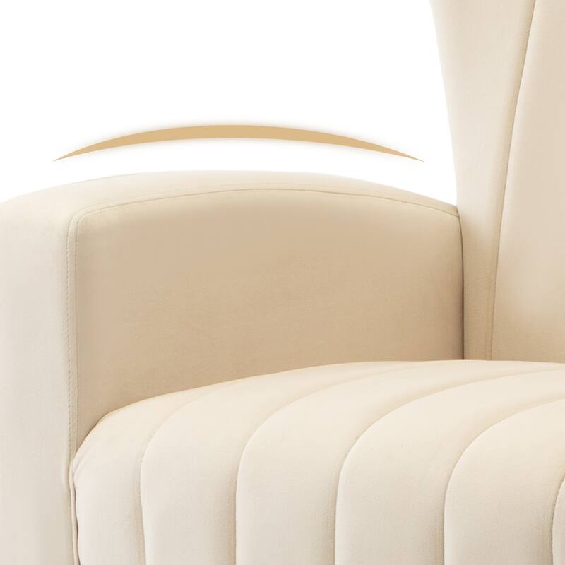 Wingback Arm Chair with Gold Legs