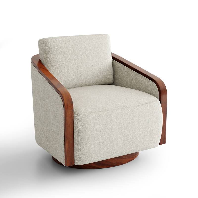 Modern Upholstered Swivel Accent Chair
