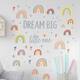 Walplus Colorful Rainbows Dream Big Kids Wall Stickers Nursery Décor - Grey