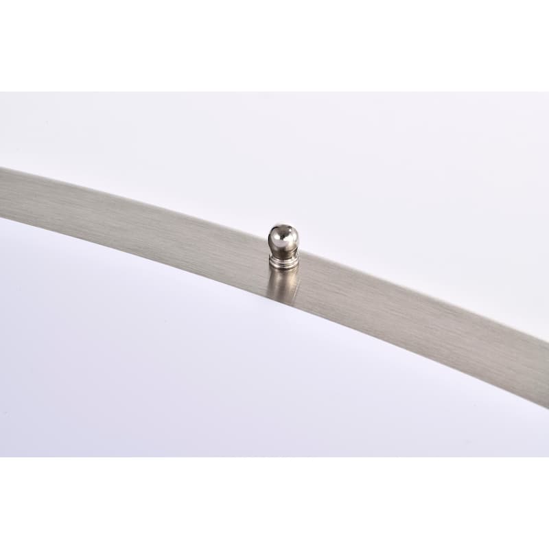 Glamour LED 32 inch Oval Flush Mount Fixture Brushed Nickel Finish CCT Selectable 3K/4K/5K - Brushed Nickel