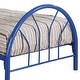 preview thumbnail 3 of 3, Casually Modish Twin Size Metal Bed, Blue