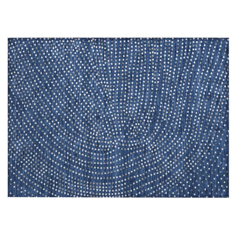 Machine Washable Indoor/ Outdoor Modern Dotty Chantille Rug