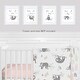 preview thumbnail 2 of 4, Sweet Jojo Designs Pink Grey Jungle Sloth Leaf Wall Decor Art Prints (Set of 4) - Blush Turquoise Gray Green Tropical Rainforest