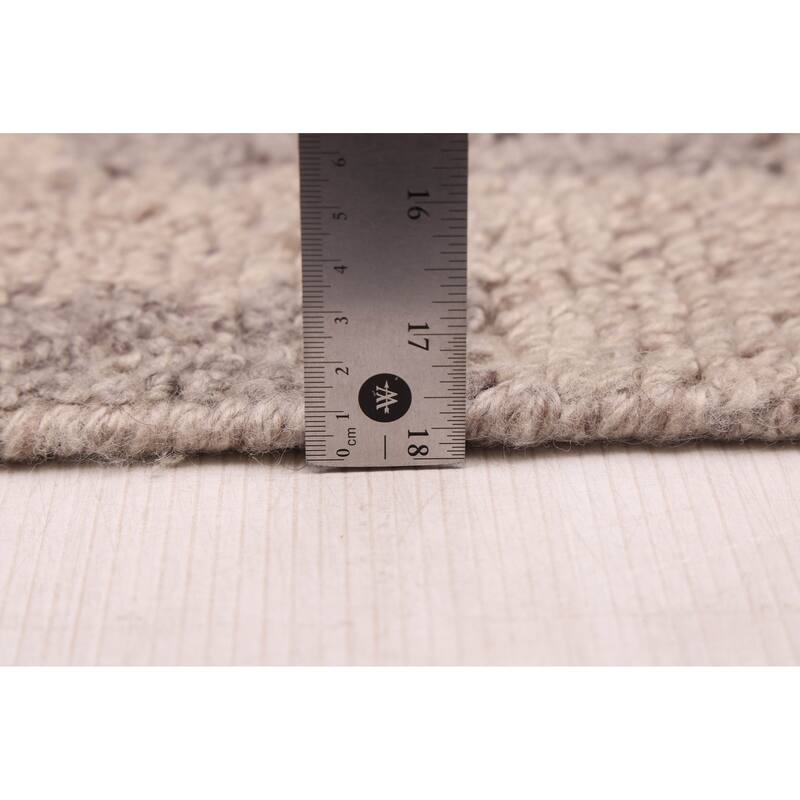 ECARPETGALLERY Hand-knotted Looma Dark Grey Wool Rug - 7'11 x 9'5