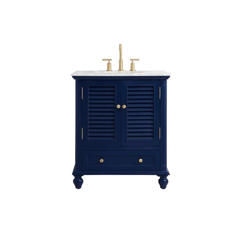 Elegant Lighting VF30530VM Rhodes 30" Free Standing Single Basin - Blue