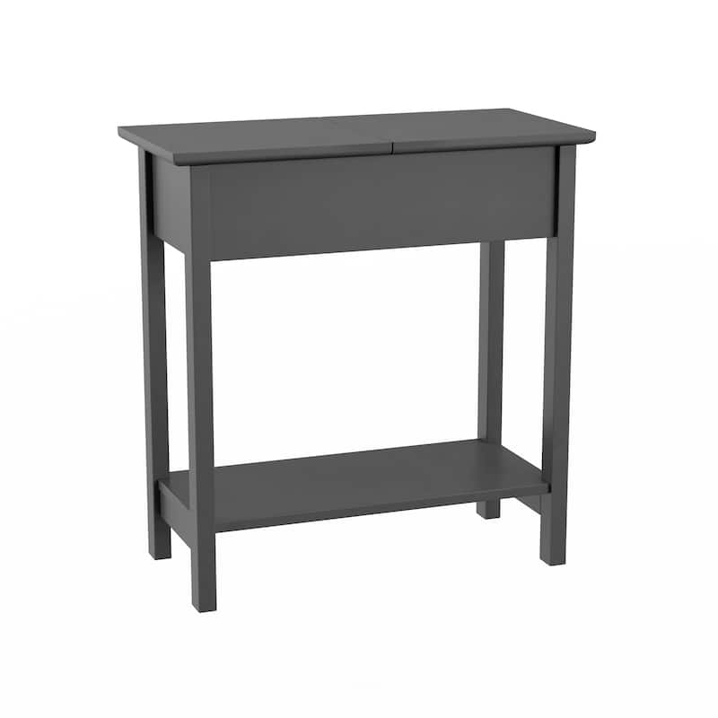 Hastings Home Flip Top End Table with Storage - 22.75” x 11” x 24”