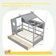 preview thumbnail 4 of 18, Gymax Twin Size House Bed Kids Bed Frame w/ 2 Storage Drawers & Fence