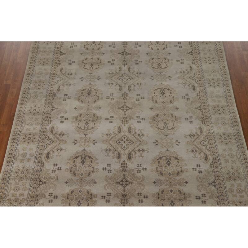 Oushak Living Room Area Rug Handmade Wool Carpet - 8'1"x 10'0"