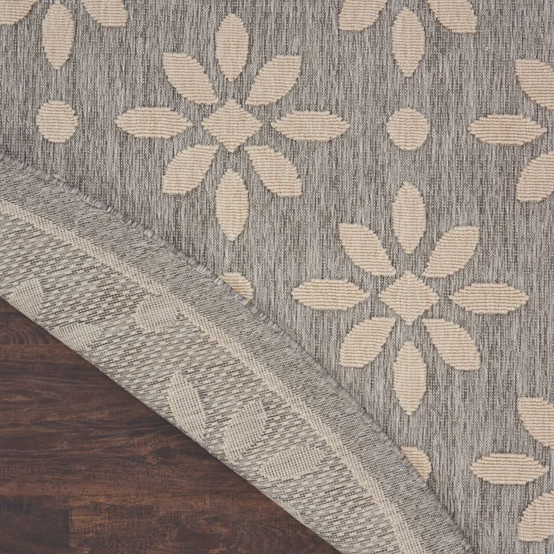 Nourison Palamos Modern Floral Hi Low Geometric Indoor Outdoor Area Rug