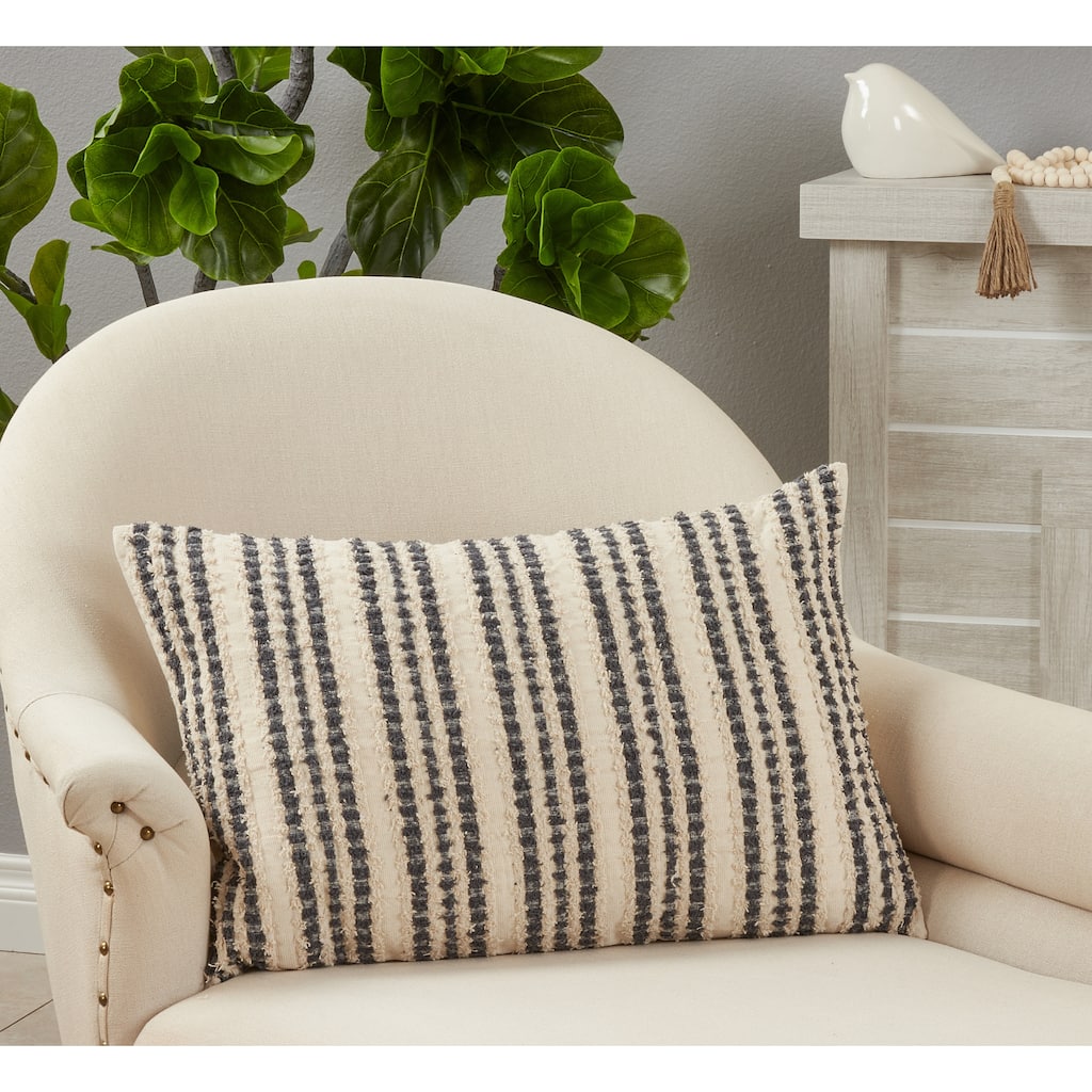 Throw Pillow With Striped Design