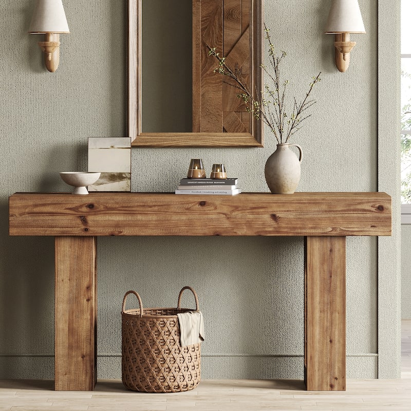 Solid Wood Console Table, 63-Inch Long