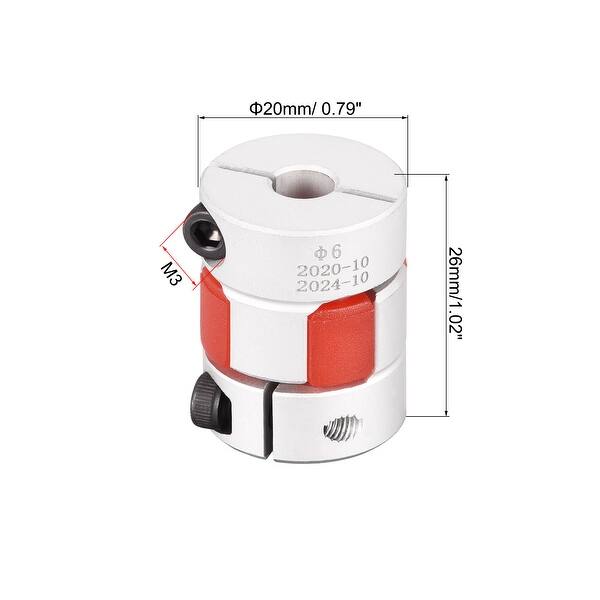L26xD20 Flexible Coupler Shaft Joint for Servo Motor - Bed Bath ...