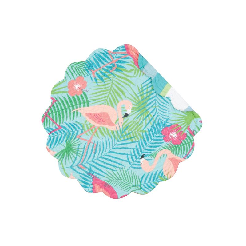 Adelaide Flamingo Quilted Placemat - Round