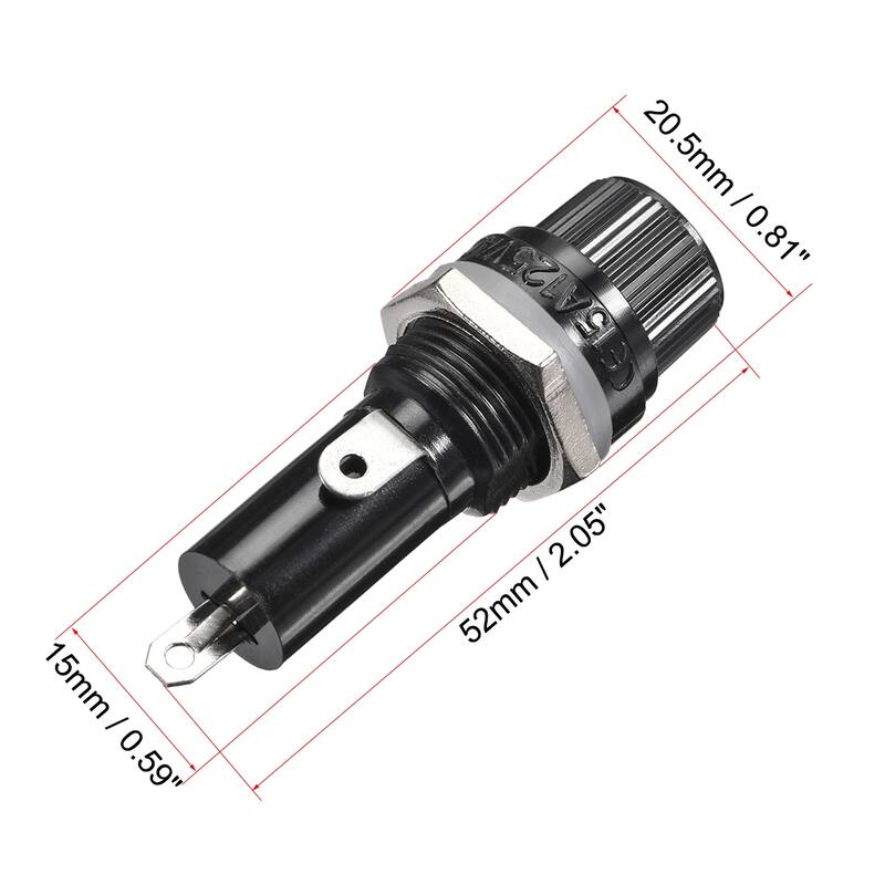 Screw Cap Panel Mounted Fuse Holder - 6x30mm(8Pcs)