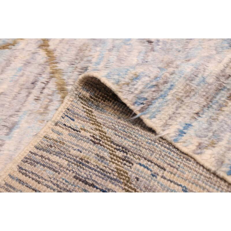 ECARPETGALLERY Hand-knotted Pak Finest Marrakesh Light Blue Wool Rug - 9'3 x 11'11