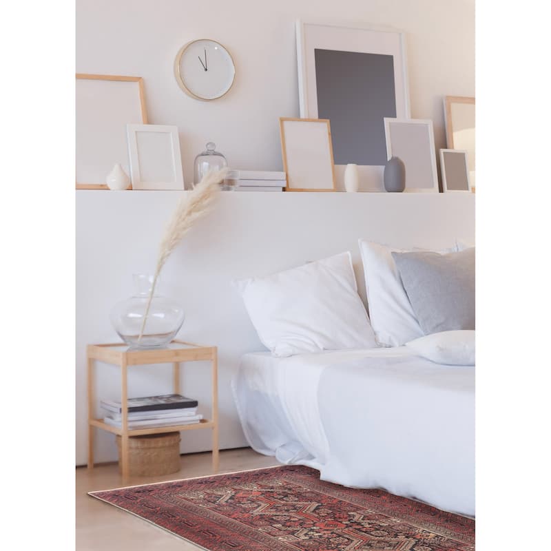 ECARPETGALLERY Hand-knotted Melis Vintage Black, Red Wool Rug - 3'3 x 5'8