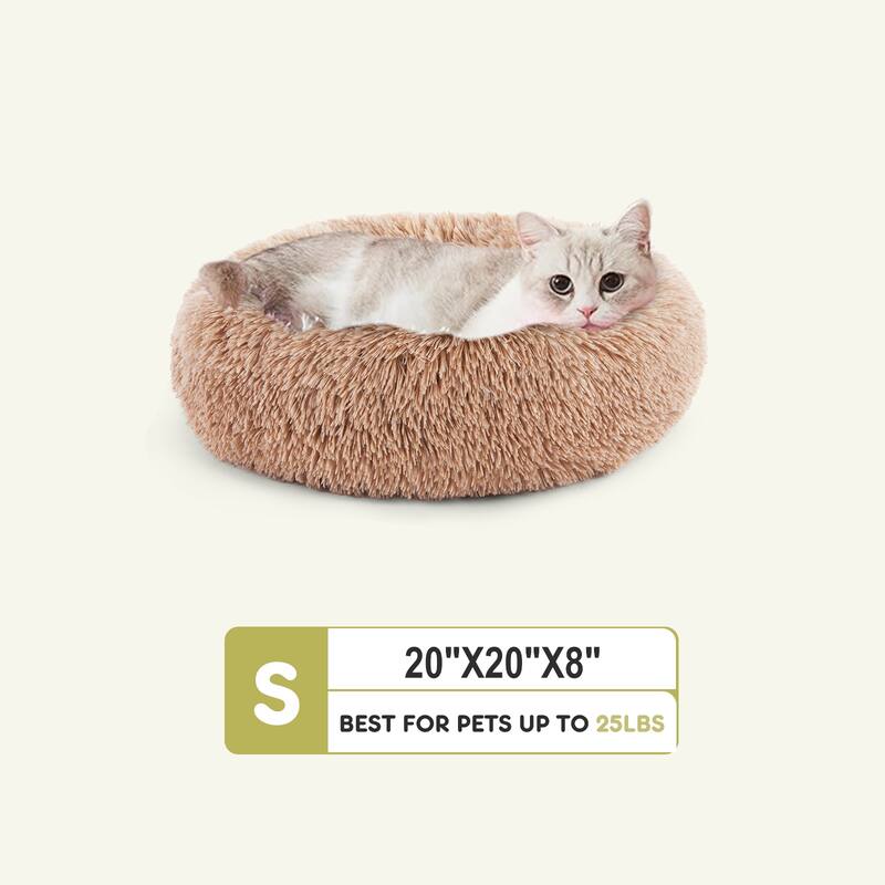 30-Inch Round Dog Bed, Washable Removable Cover, Anti-Slip Bottom, Supportive Foam Mat for Indoors