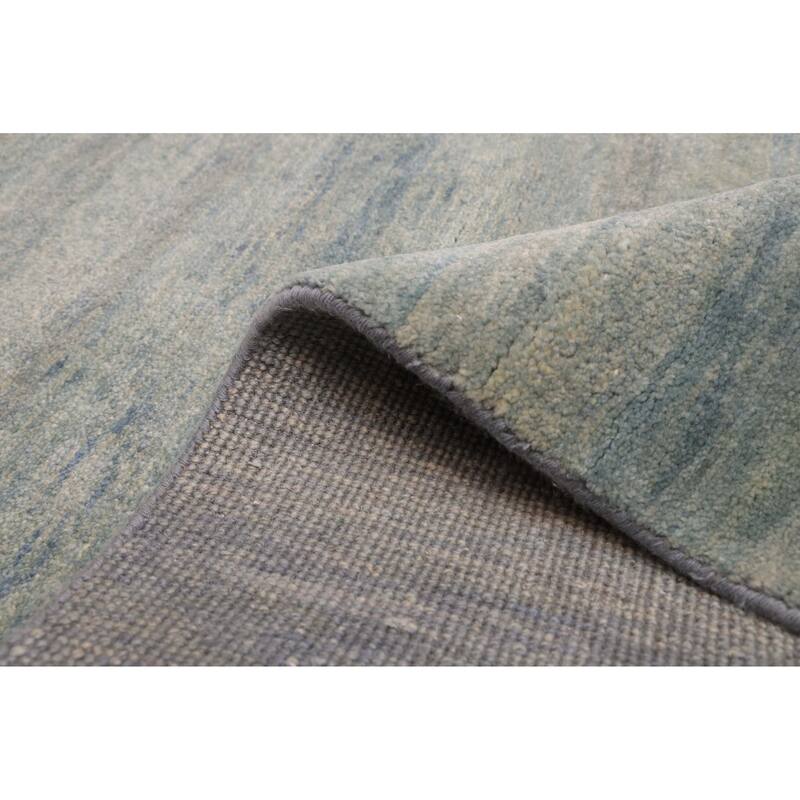 ECARPETGALLERY Hand-knotted Pak Finest Gabbeh Light Blue Wool Rug - 4'2 x 6'0