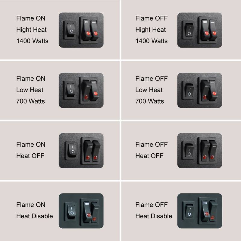 Compact 15-Inch Electric Infrared Quartz Fireplace Stove with 3D Flame Effect, Portable, 5000 BTU, Overheat Protection