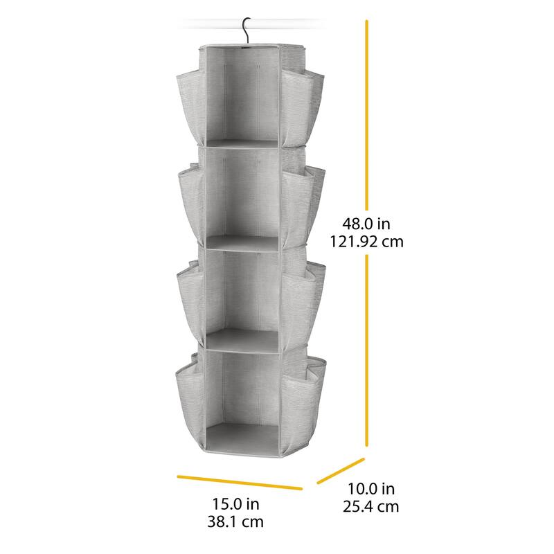 Whitmor Rotating 5-Shelf Closet Organizer with 30 Pockets