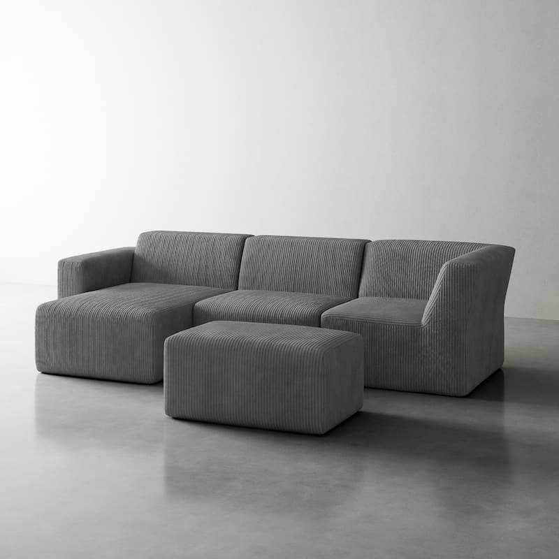 Modular Sectional Sofa 4-seater Oversized Chaise Lounge Couch for Living Room