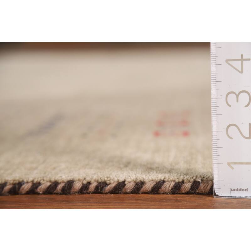 Gabbeh Indian Area Rug Handmade Wool Carpet - 7'9"x 9'10"