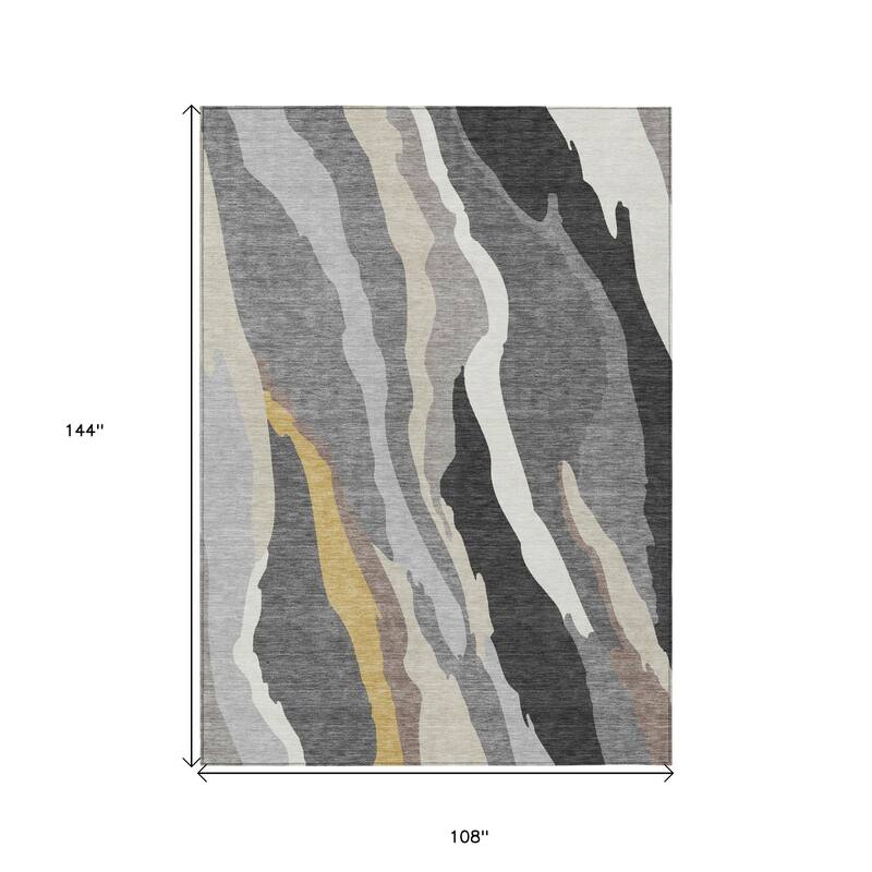 HomeRoots Abstract Transitional Rectangle Outdoor Rug