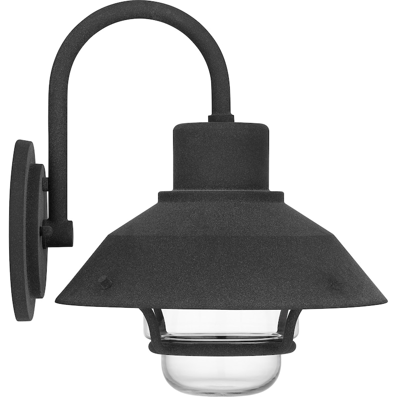 Lavalier 1-Light Mottled Black Outdoor Wall Lantern