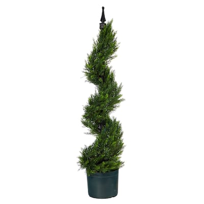 3' Cypress Spiral Topiary Artificial Tree - 6"